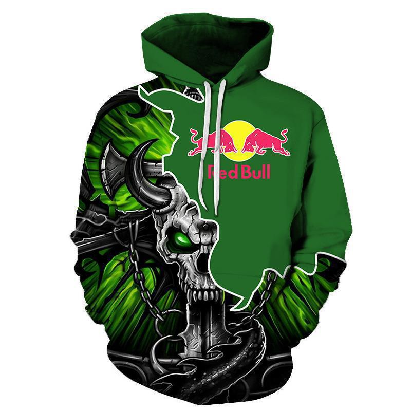 Nové 3D digitální potisk Pánský ležérní oblek s kapucí Red Bull Racing Mikina s kapucí