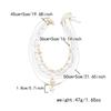 4 Stück/Set Vintage Boho Seestern Anhänger Halskette Imitation Perlen Schlüsselbein Kette Mehrschichtig Muschel Choker Schmuck