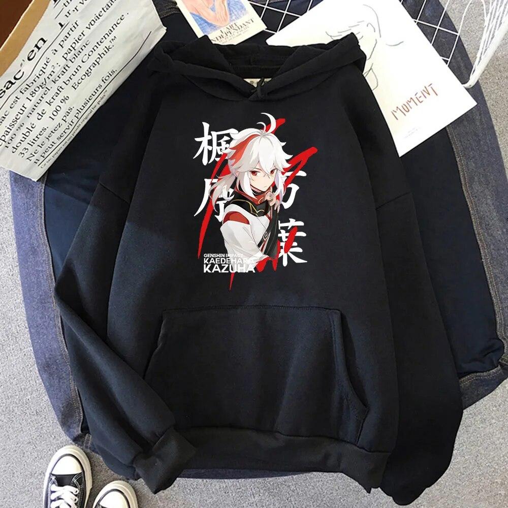 

Genshin Impact Hoodies Kaedehara Kazuha Cartoon Fashion Hoodie Unisex Women Harajuku Popular Autumn Sweatshirt Coat Genshin Clothes