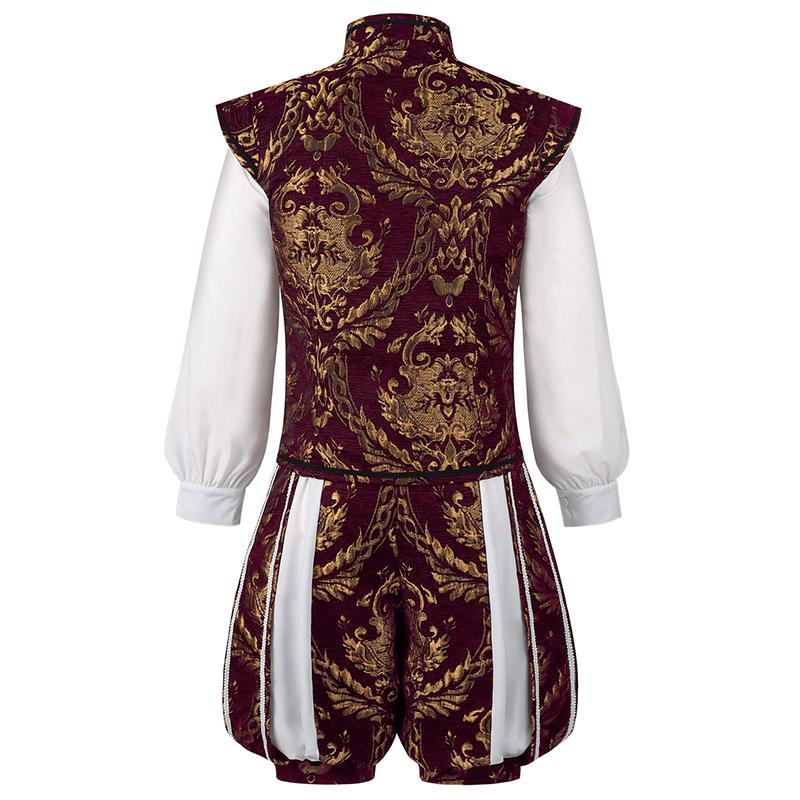 Costume Cosplay Tudor Elizabeth Haine Vestă cu Pantaloni Set Complet Tudo