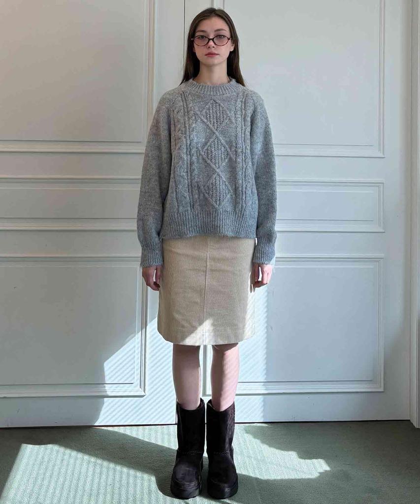 DELIDI Radiant Fisherman Knit (Gray)