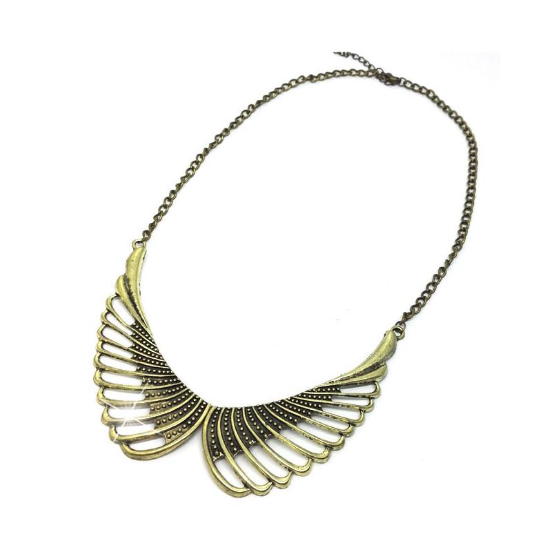 

Angel Fashionable Retro Wing Pendant Women Metal Necklace For Travel And Gift