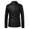 Fashion Men Leather Suits Jackets Formal Blazers Coats Good Quality Male Slim Business Casual Pu Leather Blazers Jackets