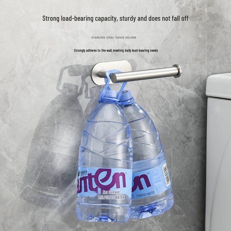 No-Drill Stainless Steel Kitchen Roll & Paper Towel Holder with Storage Rack for Cling Film & Oil-Absorbing Paper.