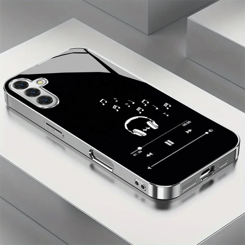 

Enjoy music fullest High-end PhoneCase Electroplated Glass PhoneCase for Samsung Galaxy S26 S25 S24 S23 S22 S21 FE,Ultra,Plus For Galaxy S22 Ultra