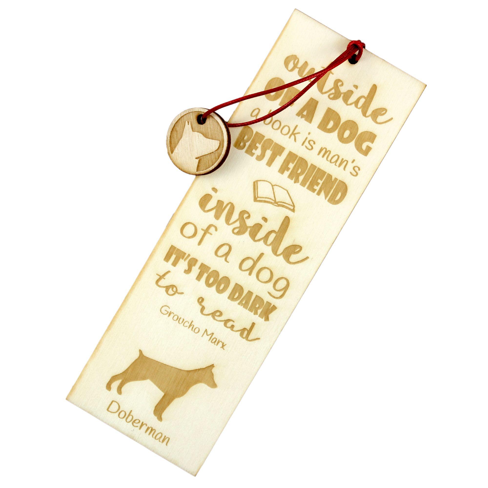 

Dobermann, Doberman Pinscher, Dobie - dog bookmark, personalized bookmark, gift for bookworm from Art-Dog brand