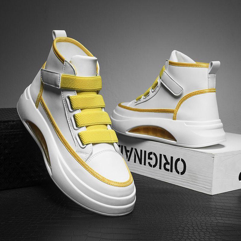 High Cut Men's Boots Platform Trendy Size 44 Comfortable Male Shoes Original Deals Footwear Sale Designer Non Slip Quality