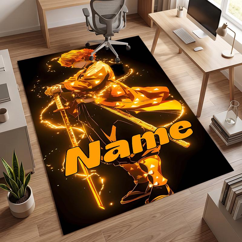 Zenitsu (5) Personalisierter Name Büro Teppich Stilvolle Dekoration für Wohnzimmer Schlafzimmer Küche