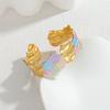 Atoztide New Trendy Exaggerate Wide Bracelet for Women Stainless Steel Adjustable Colorful Open Bangle Christmas Jewelry Gift