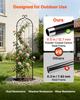 Garden Trellis, 220 X 52.5 Cm Rose Trellis, 4 Packs Garden Flower Rose Trellises with Powder-Coated Finish & Convenient Locking Design, Plant Support