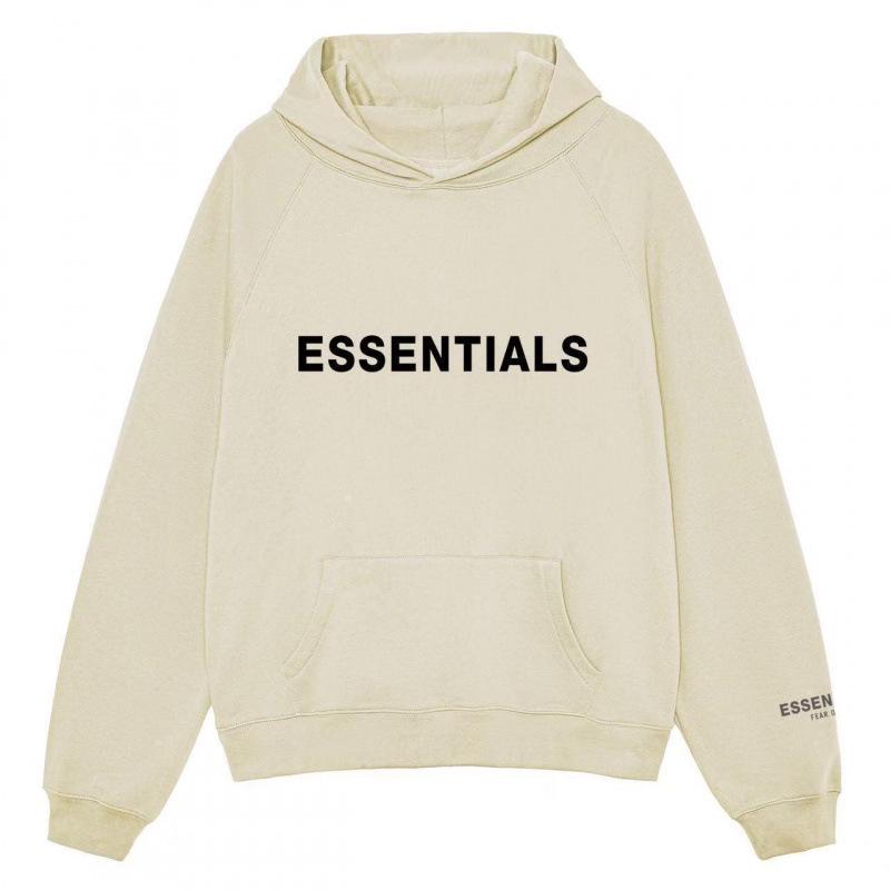 Herren FOG Essentials Samt-Hoodie mit Buchstabenprint - High Street Lockerer Schnitt
