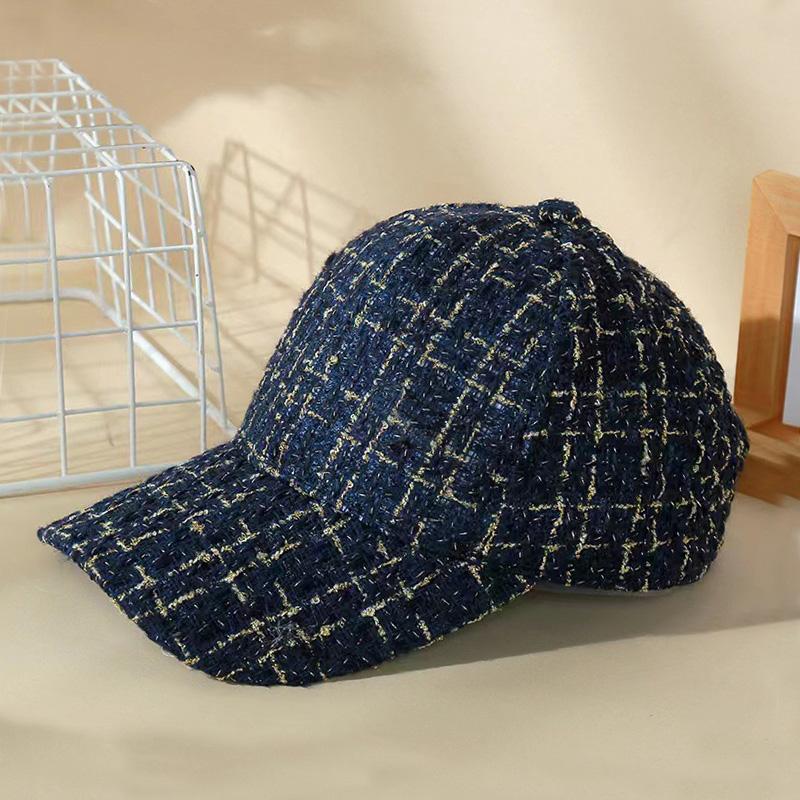 

Яркая бейсболка в золотую клетку - Элегантная однотонная папина шляпа с легким регулируемым дизайном, Идеально подходит для гольфа, Защита от солнца Adjustable темно-синий