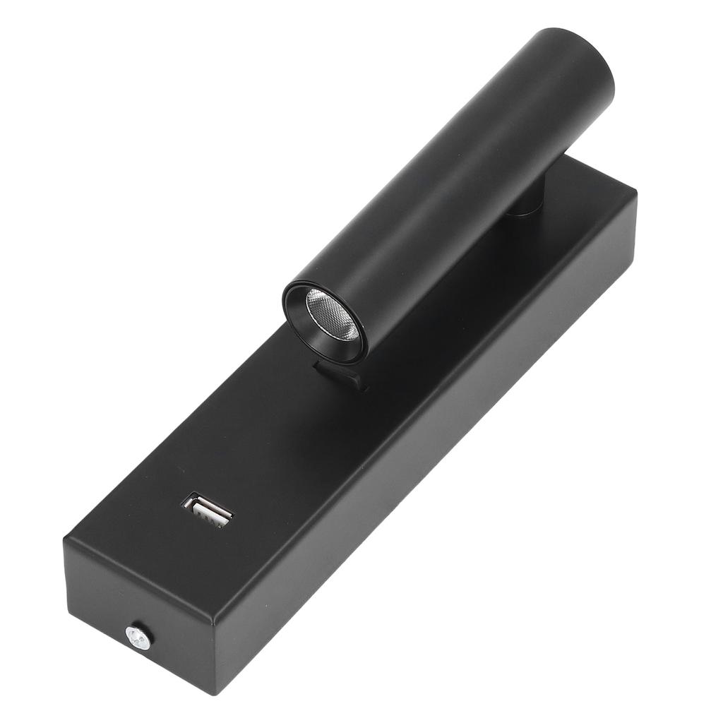 Wall Mounted Reading Light Minimalist Fashion LED Wall Lamp with Switch USB Port for Indoor Bedroom 100‑240V