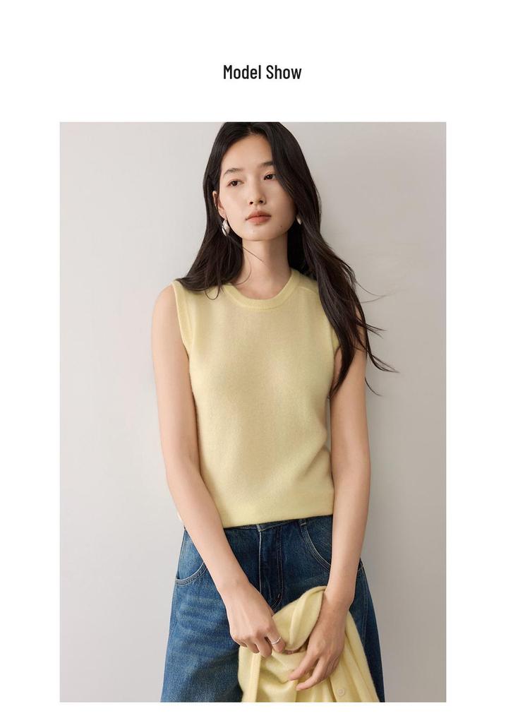 Women's 12-Gauge Short Round-Neck Cashmere Cardigan