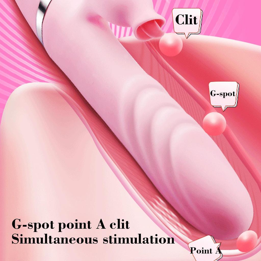 Vibrator Adult Sex Toy Female Vagina Clitoris Nipple G-Spot Stimulator 2 In 1 Dildo Goods for Women Masturbation Massager for 18+