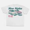 Sommer Herren Damen Langsame Nächte T-Shirt Mode Baumwolle Oberteile Tees Kinder Vintage Auto Grafik Kleidung Täglich Lässig Stilvolle Streetwear