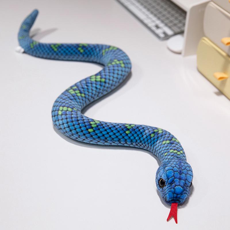 Cartoon Plush Python Snake Toy - Funny Coiled Animal Doll Simulation