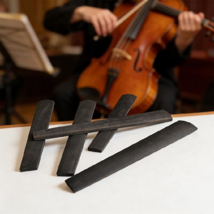 Upgrading Your Violin with Ebony Fingerboard Wood Texture Perfect for Deeper Tone and Enhancing Musical Performances