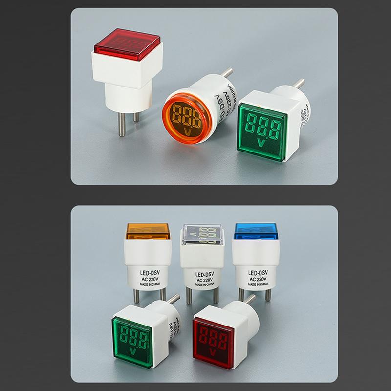 1 buc. Priză UE LED Monitor Digital Casnic AC 50V~500V Voltmetru Indicator Luminos Circular Universal AC220V