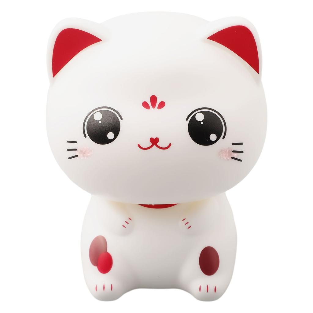 Happiness And Auspiciousness Car Ornament Cute Cat Solar Powered