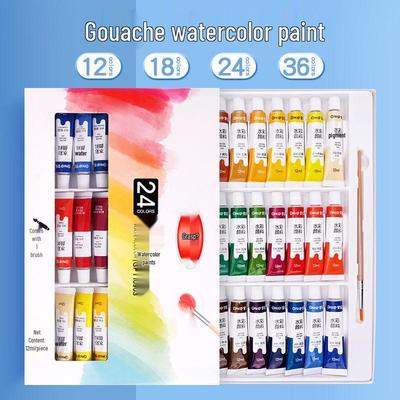 Waschbares Gouache-Farben-Set für Anfänger - 36, 24, 18 oder 12 Farben für Kinder & Schüler