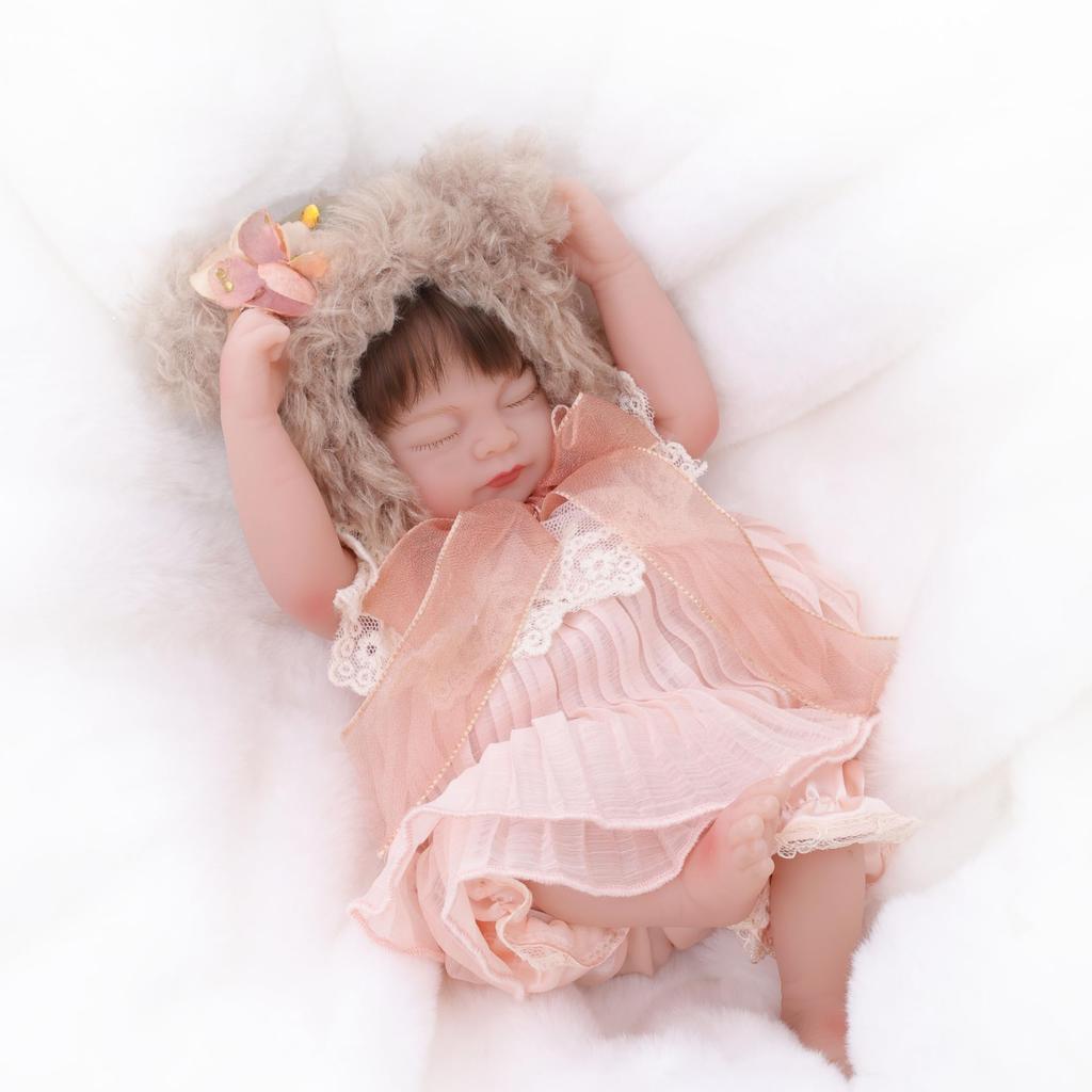 Cloveray 30cm Reborn Doll 12-inch Baby Doll Interactive Baby Doll Realistic and posable body, removable clothing, water play safe Perfect doll for