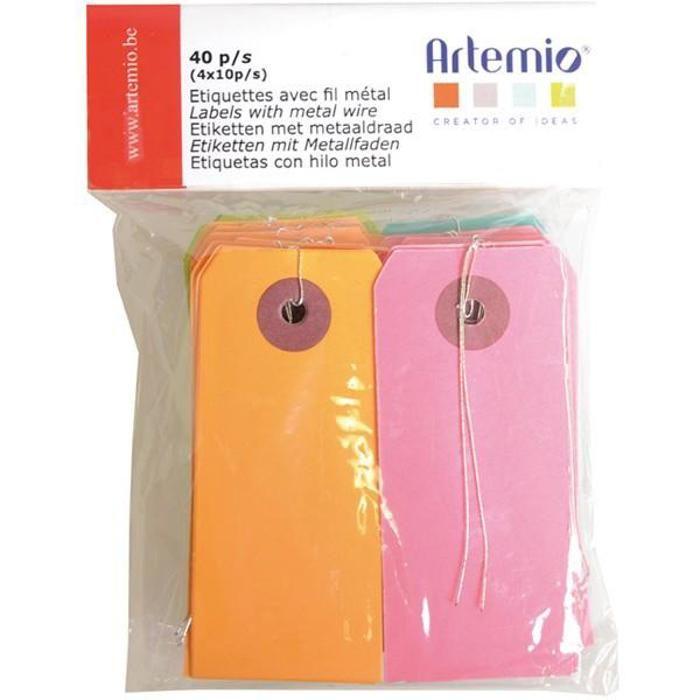 Colored Labels with Metallic Thread