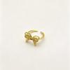 Women's Gold Bow Stone-Inlaid Open Ring - Celebrity Style