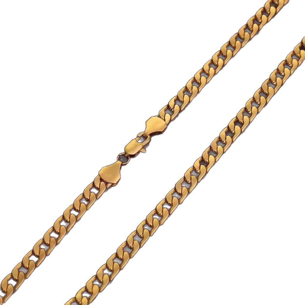 Pánský geometrický kubánský řetízek, nerezový módní doplněk