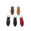 Leather Leaf Zipper Pull Pendant for Bags and Clutches - Hand-Stitched Accessory
