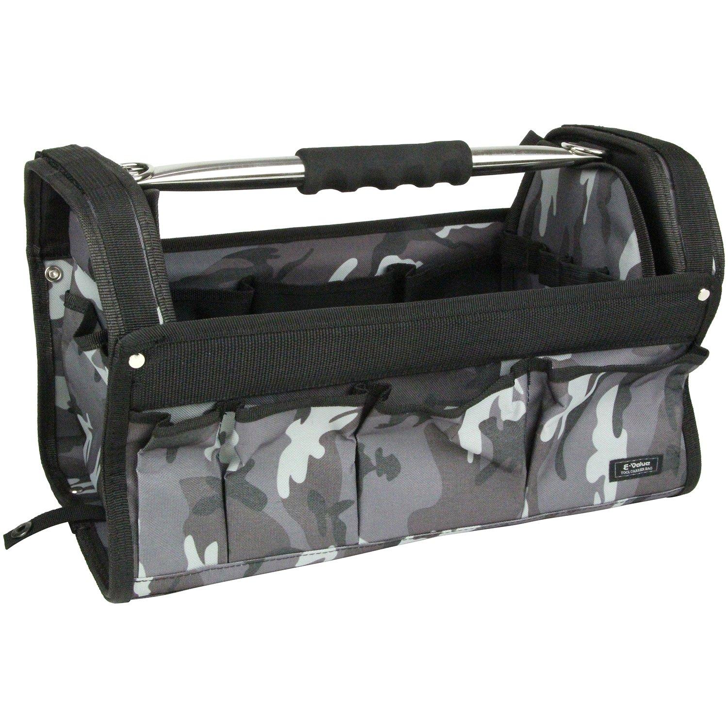

Tool Carry Bag Tool Bag with Pocket Camouflage Gray E-Value ETC-OP2-CGL