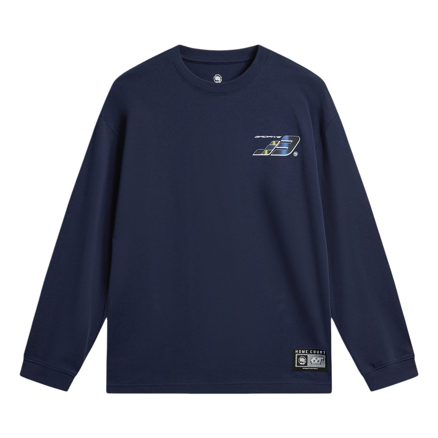 Li Ning T Shirts Men s Deep Navy Blue Crew Neck Moderate Straight Fit AHSW553-2 M