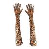 Elegant Opera Gloves Women Dancing Dress Gloves Evening Party Ceremony Gloves with Leopard Pattern for Formal Occasion