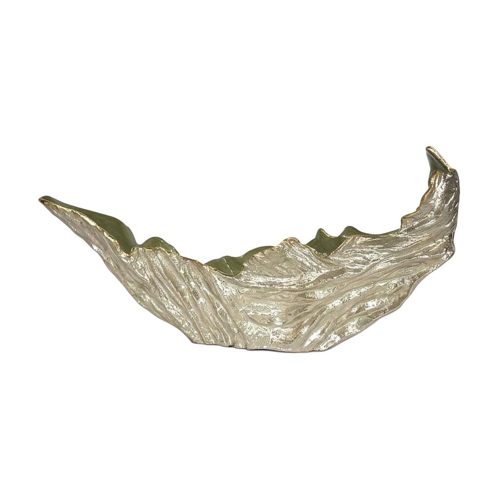 Sculptural Decorative Bowl with Enamel Finish Multifunctional Aluminum Fruit