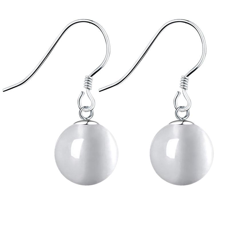 Cat's Eye Stone Sterling Silver Earrings - Korean Fashion Jewelry, Christmas Collection