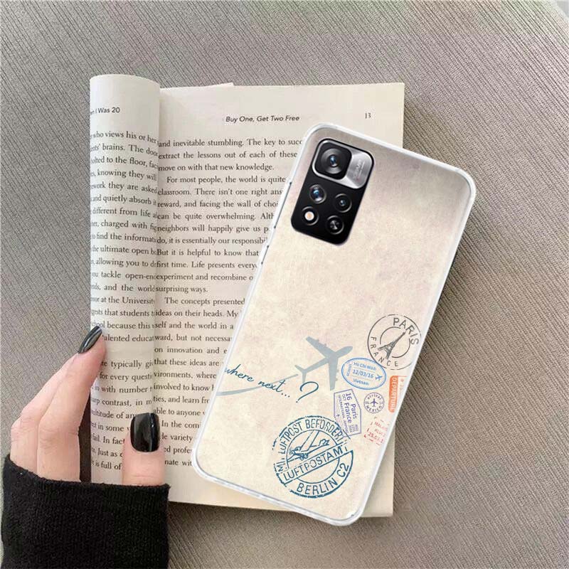 Travel Visas on Passports of Various Countries Phone Case For Redmi Note 13 12 Pro Plus 14 15 Pro 5G 11 11T 11E 11S 10 Pro 10S 9
