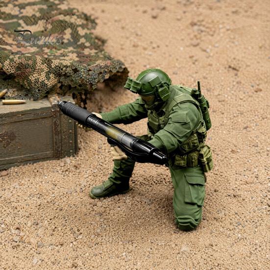 Military Collection Ornament 3D Printed Soldier Pen Pencil Holder Stand for Desk, All-in-one Stationery Display Stand, Creative Holder, Decorations
