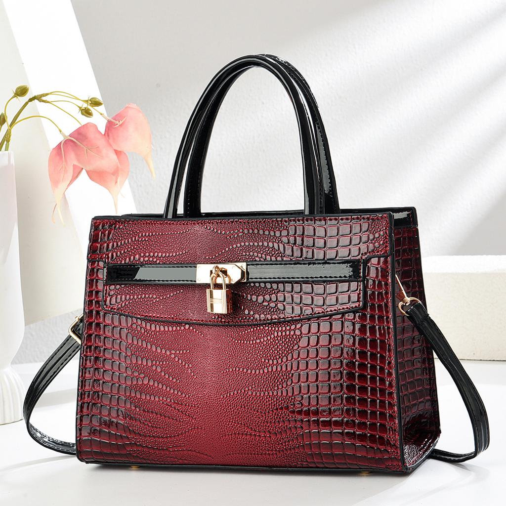 Temperament handbag New large-capacity stone pattern messenger bag Fashion casual commuter shoulder bag