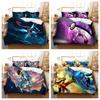 3D Anime Pokemonzd Bedding Set Cartoon Children Bedroom Quilt Cover Boy Girl Bedclothes Single Double King Pikachus Duvet Cover
