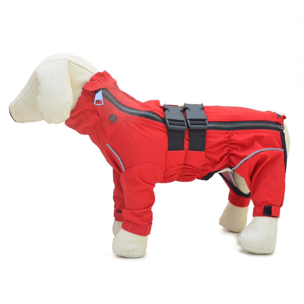 Waterproof Jacket, Lightweight Reflective Safety Dog Raincoat Windproof Snow-Proof Dog Vest for Small Medium Large