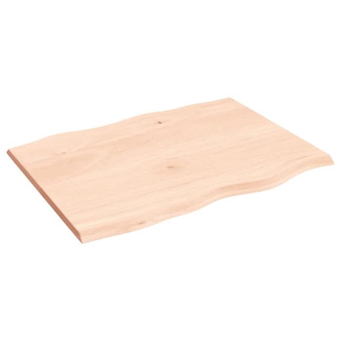 VidaXL Dessus de table bois chêne massif non traité bordure assortie 363878