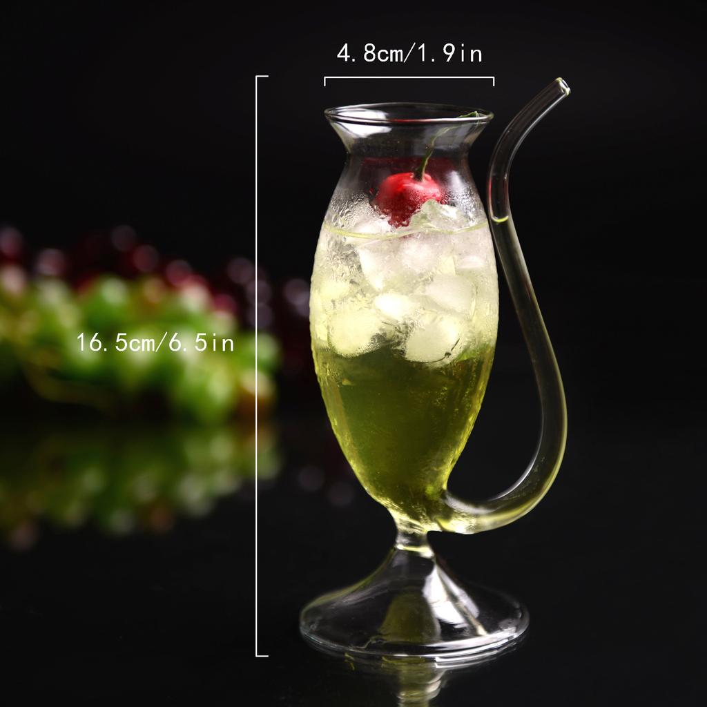 1PC Creative Vampire Cup Wine Glass Goblet Cocktail Mug Straw