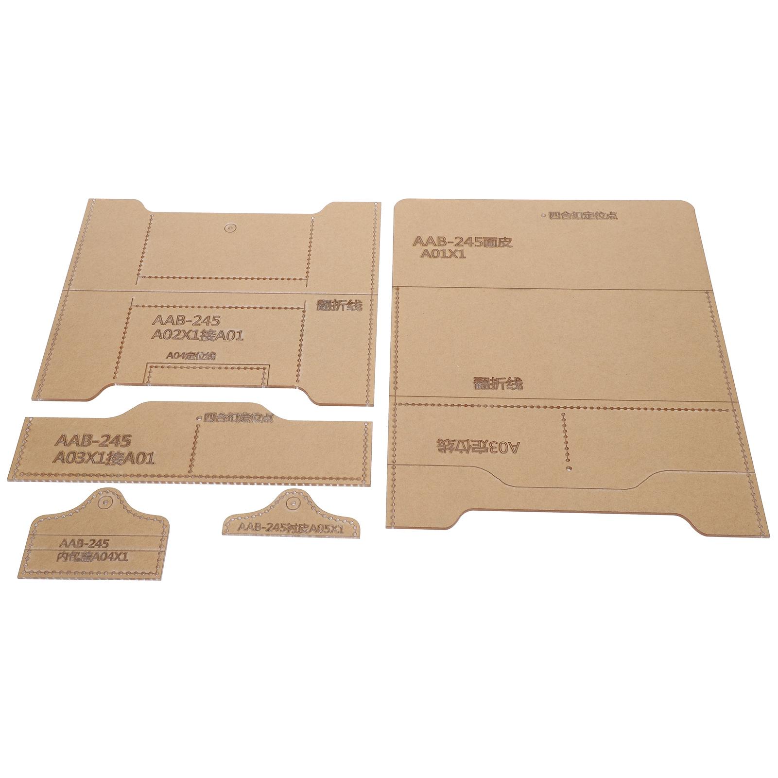 Acrylic Template Tool Long Wallet Pattern DIY Leather Transparent HandMade Supplies AAB245