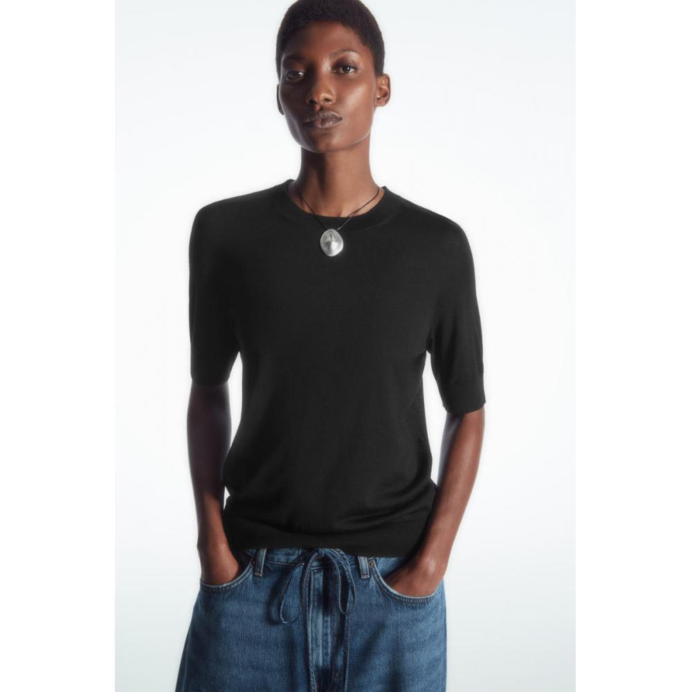 COS Japan Merino-Wolle Strickhemd