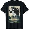TcSerEinlO Catzilla Cat Japanese Art Funny Cat Gift for Men Women T-Shirt