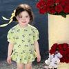 Infant Girl Summer Two-Piece Set: Cute Short Sleeve Top & Skirt