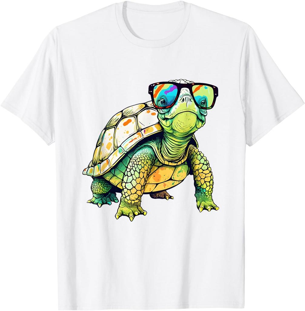 Turtle Colorful Turtle Outfit Mens Turtle Lover Turtle T-Shirt
