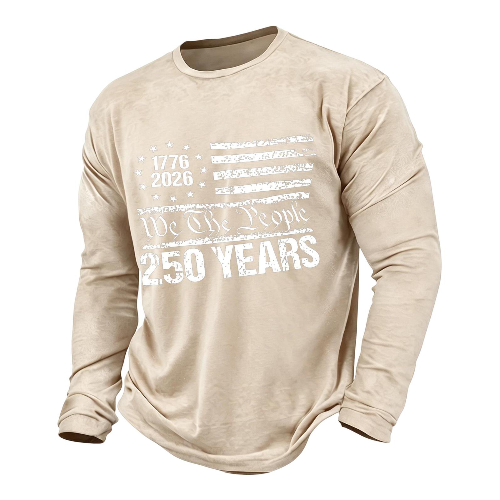 

Men s Casual Short Sleeve T-Shirt Printed Lettering Graphic Design Lightweight Comfortable Fit Summer Top L бежевий