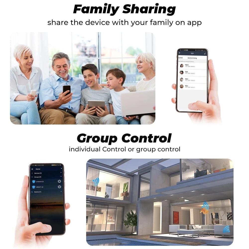 Tuya WiFi Smart Switch Breaker Wireless Light Switch Voice Control Timer Smart Home Automation Work With Alexa Google Home