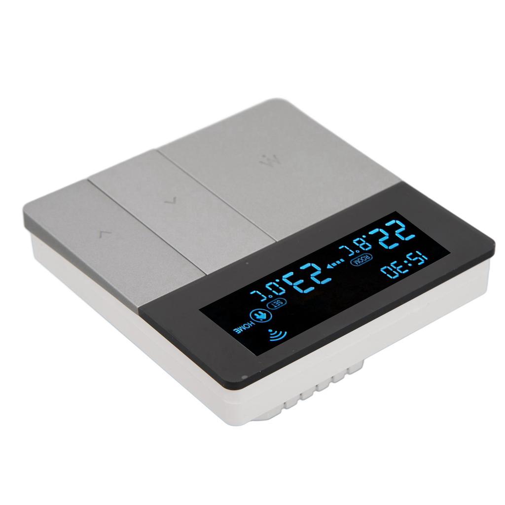 Digital Thermostat Large LCD Display Programmable Grey Thermostat with 3 Meters Sensing Cable